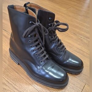 Common Projects Dark Brown Leather Lace-Up Boots